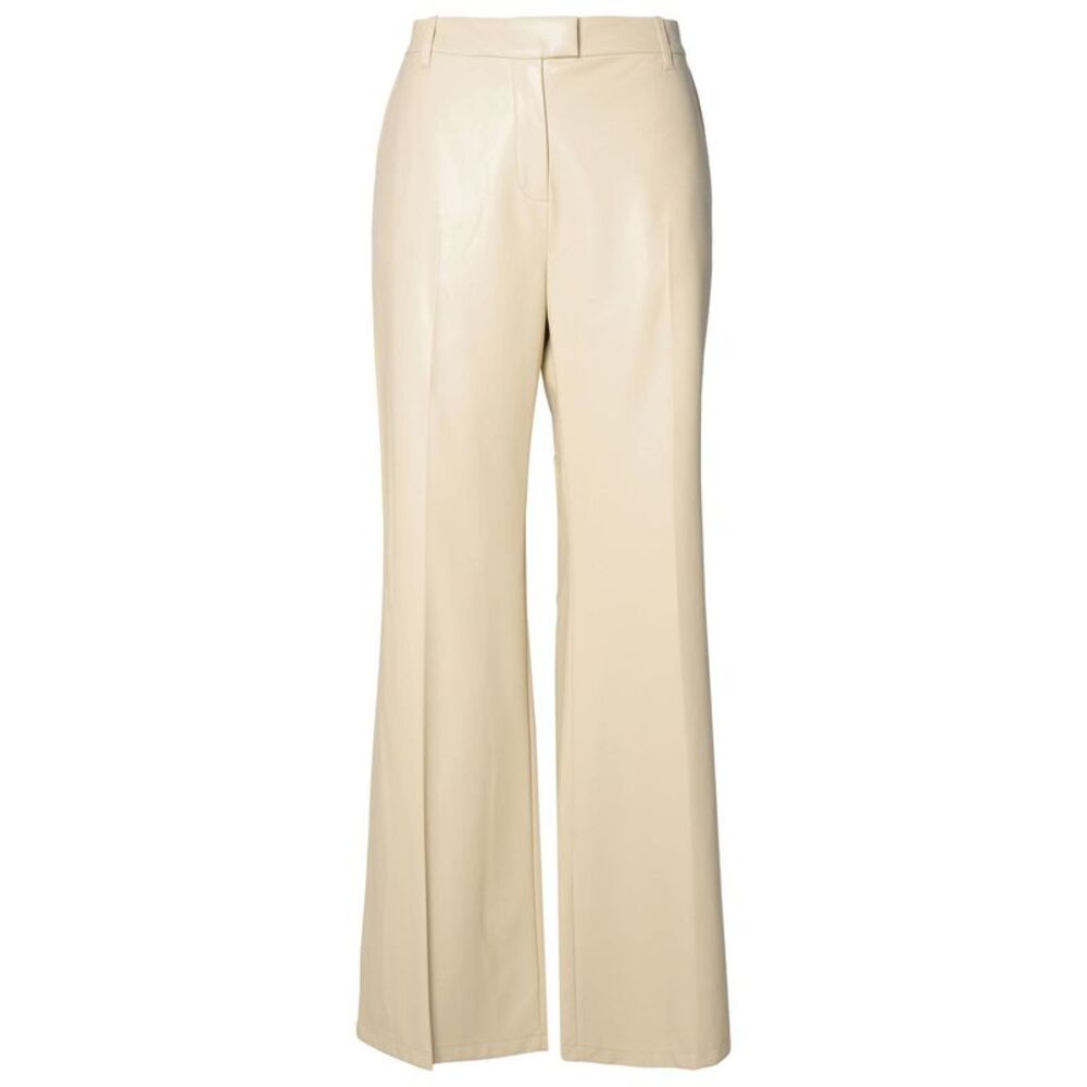 Stand Studio Ivory Polyurethane Blend Trousers Women
